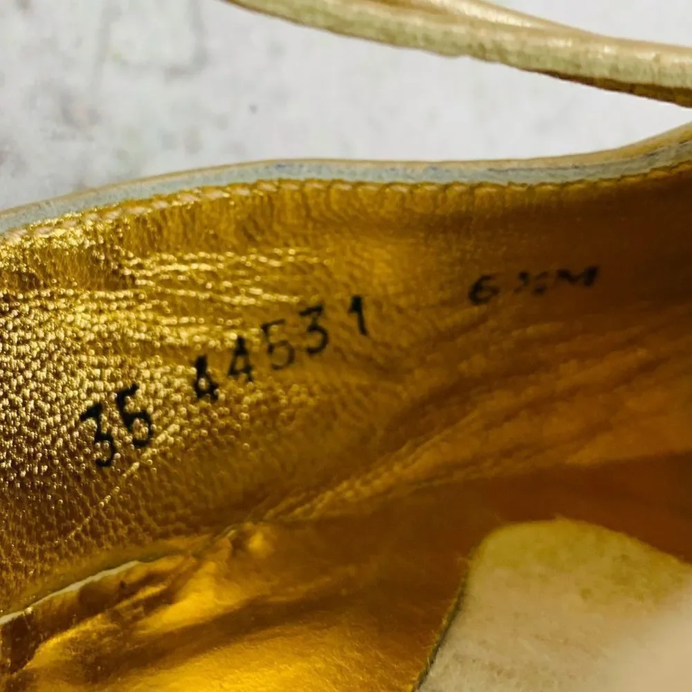 Timothy Hitsman | gold heel mules 6.5